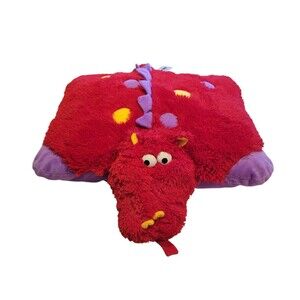 Pillow Pets Dragon Plush Stuffed Animal Toy Red Purple Large 2010